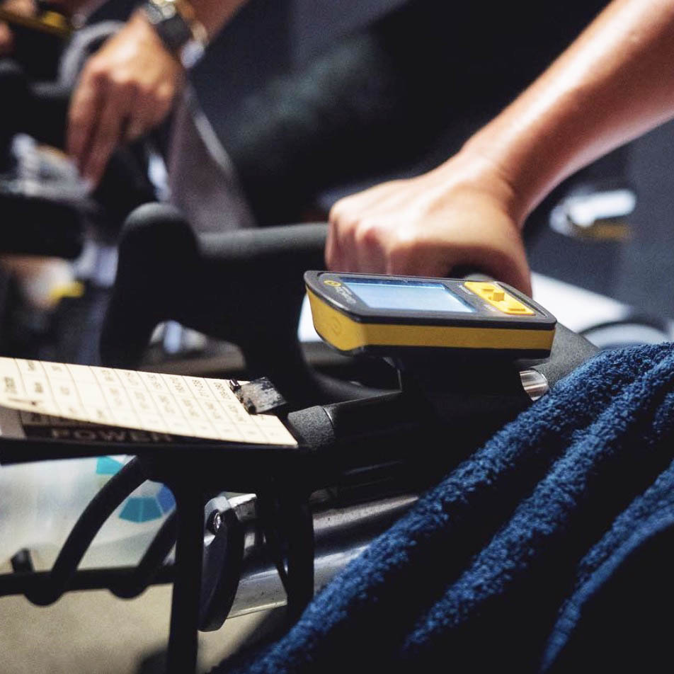 Bike computers on spin bike