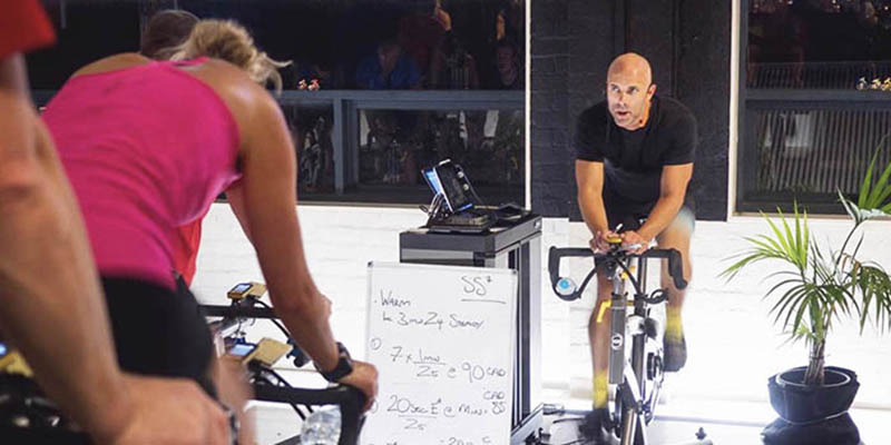 Adam instructing a class