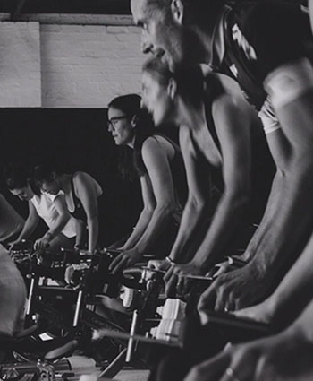 Spin riders focused on session