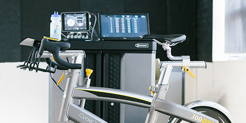 Top of indoor bike and computers