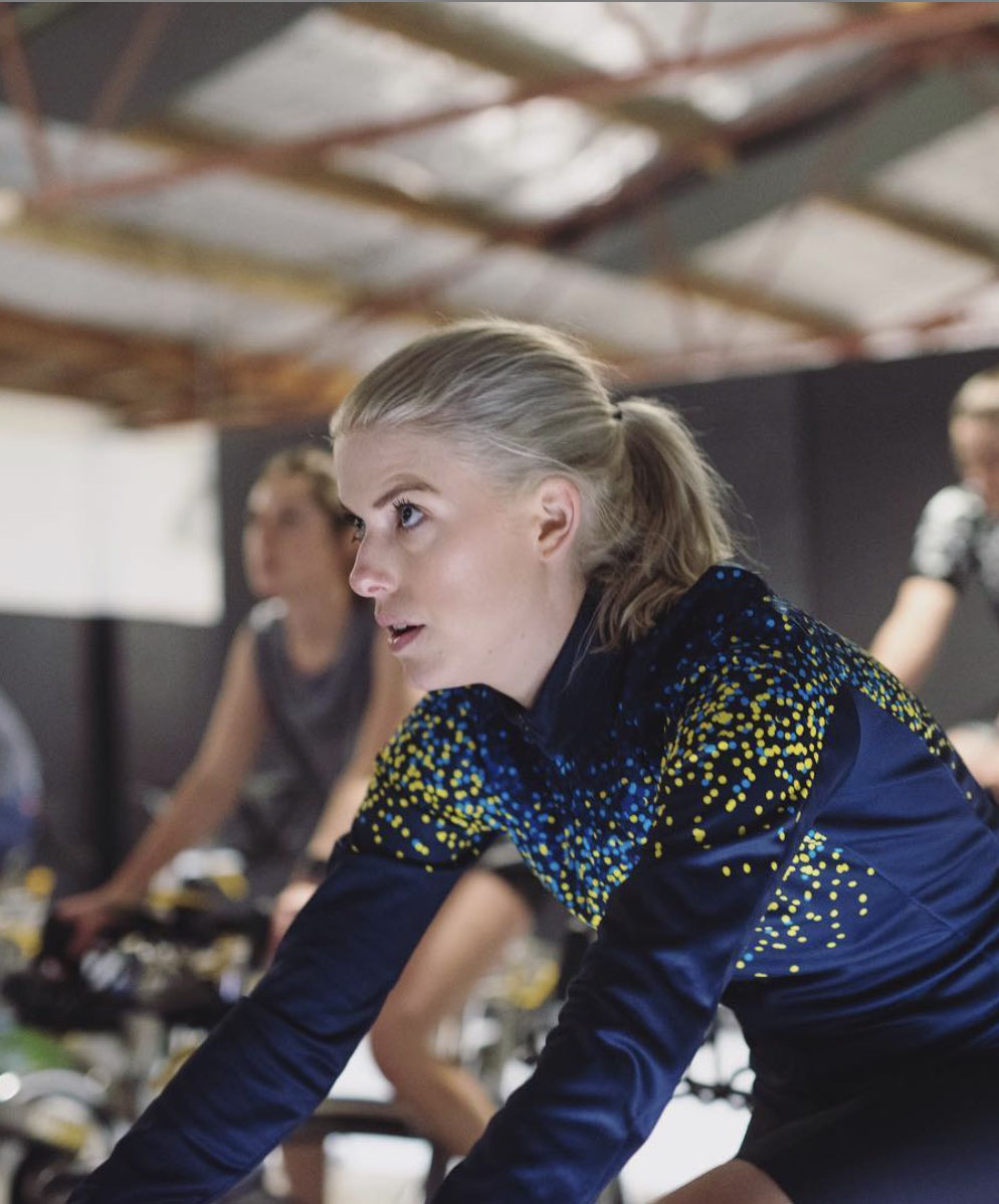 Focused indoor rider